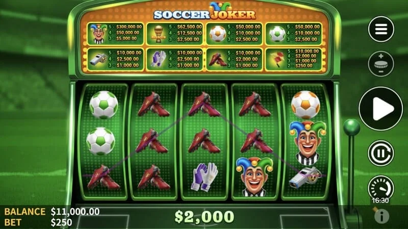 Soccer Joker - добитна комбинација на ролните
